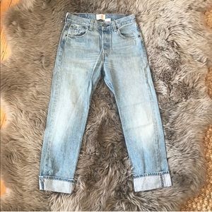 Levi’s 501 high waisted straight leg jeans 29